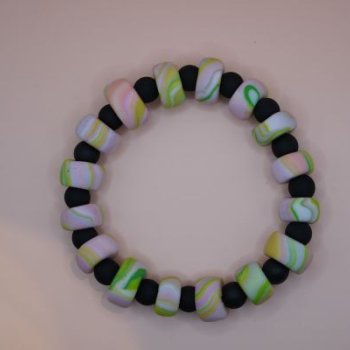 elastikarmb�nd med polymer perler