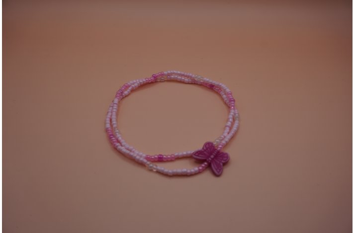 armb�nd med pink sommerfugl