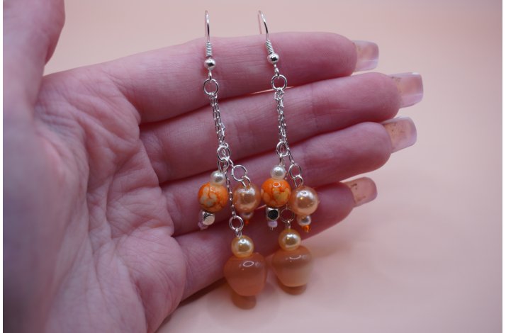 �reringe med orange perler
