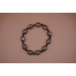 armb�nd med s�lv farvet perler